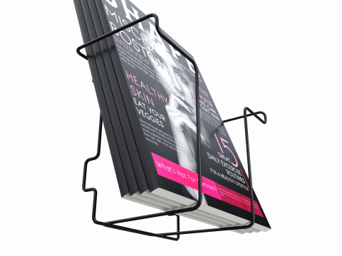 Store wire magazine holder for slatwall pegboard gridwall Modelo 3D