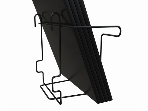 Store wire magazine holder for slatwall pegboard gridwall Modelo 3D