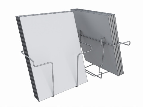 Store wire magazine holder for slatwall pegboard gridwall Modelo 3D