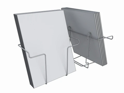 Store wire magazine holder for slatwall pegboard gridwall 3D Model