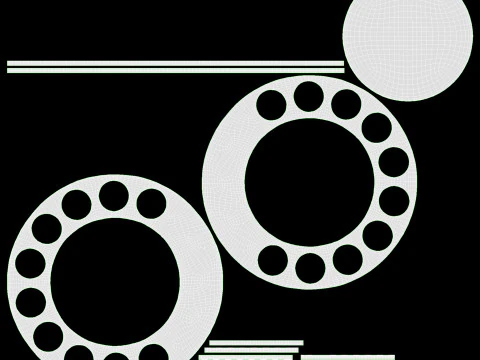 Table Rotary Dial Telephone White Dirty 3D Model