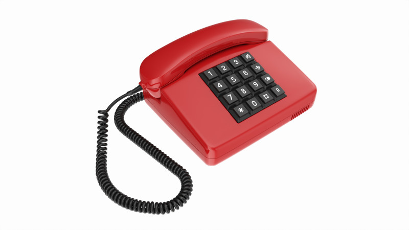 Table touch-tone telephone 3D Model .c4d .max .obj .3ds .fbx .stl .blend 