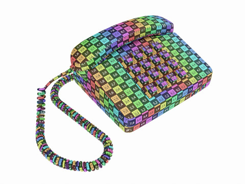 Table touch-tone telephone 3D Model