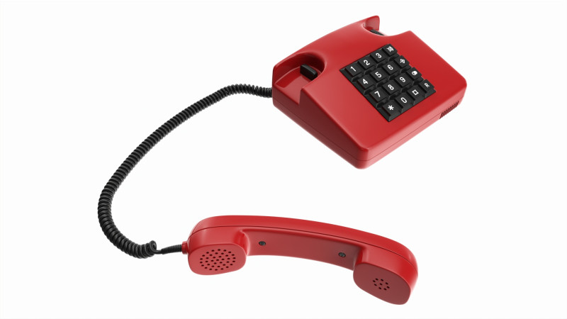 Table touch-tone telephone with off-hook handset 3Dモデル .c4d .max .obj .3ds .fbx .stl .blend 