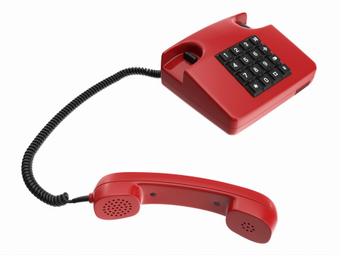 Table touch-tone telephone with off-hook handset Modello 3D