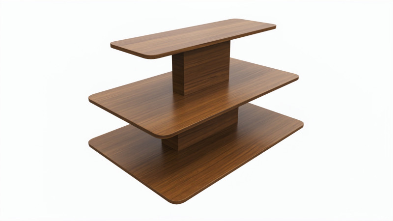 Three Tier Rectangle Table 3Dモデル .c4d .max .obj .3ds .fbx .stl .blend 