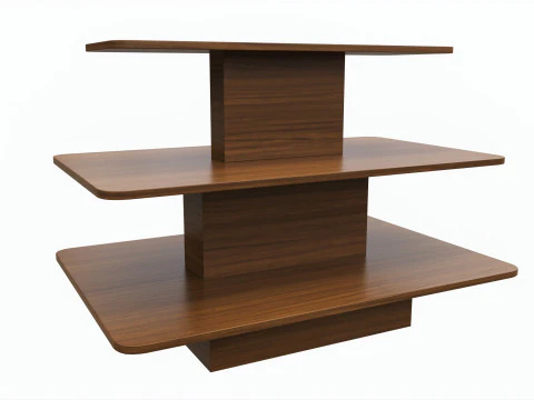 Three Tier Rectangle Table 3D Model