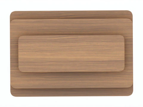 Three Tier Rectangle Table 3D Model