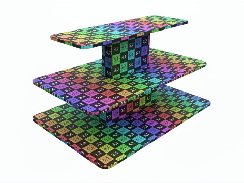 Three Tier Rectangle Table 3Dモデル