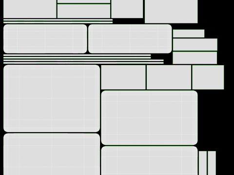 Three Tier Rectangle Table 3Dモデル