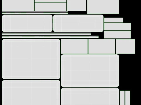 Three Tier Rectangle Table 3D Model