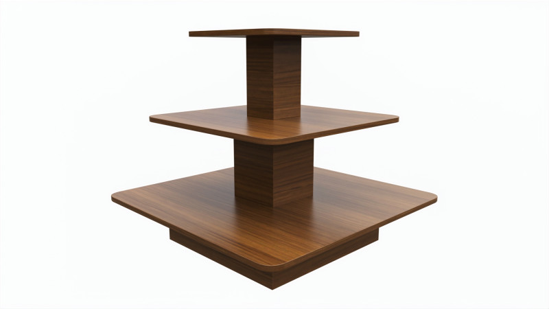 Three Tier Square Table 3D Модель .c4d .max .obj .3ds .fbx .stl .blend 