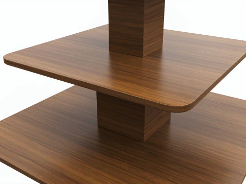 Three Tier Square Table 3D Model