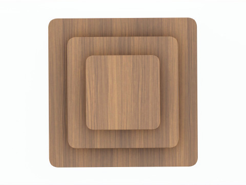 Three Tier Square Table 3D Модель