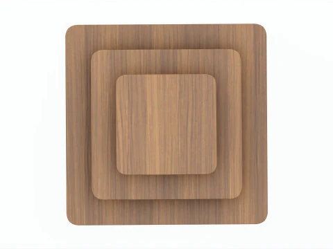 Three Tier Square Table 3D Model