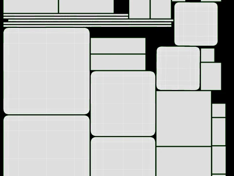 Three Tier Square Table 3D Model