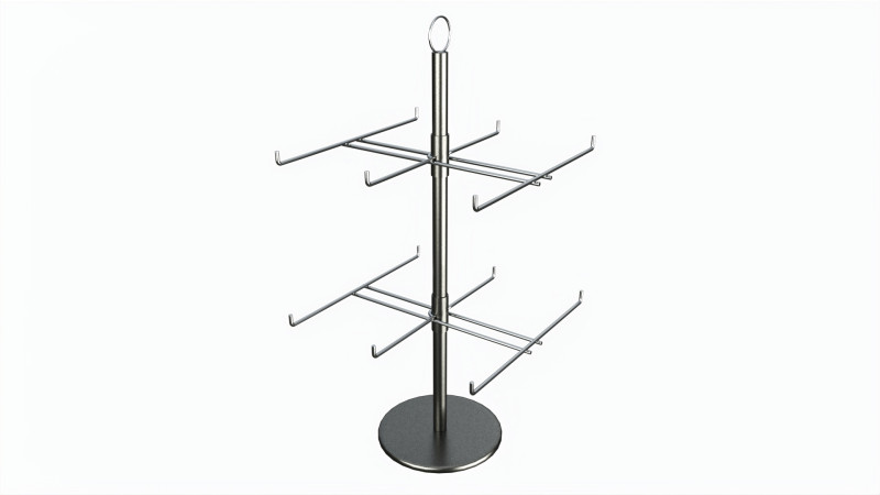 Two Tier Counter Top Spinner with hooks 3D-Modell .c4d .max .obj .3ds .fbx .stl .blend 