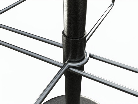 Two Tier Counter Top Spinner with hooks 3D-Modell