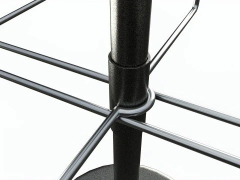 Two Tier Counter Top Spinner with hooks 3D Model