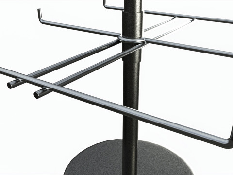 Two Tier Counter Top Spinner with hooks 3D-Modell