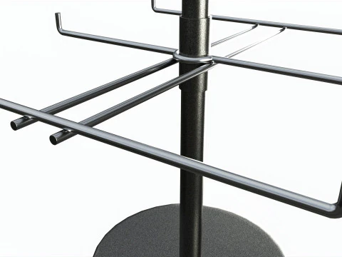 Two Tier Counter Top Spinner with hooks 3D Model