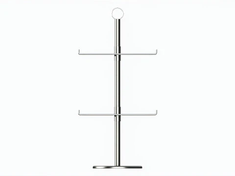 Two Tier Counter Top Spinner with hooks 3D Model