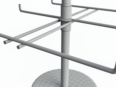 Two Tier Counter Top Spinner with hooks 3D-Modell