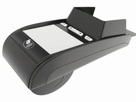 Universal Credit Card POS Terminal 01 3D Model