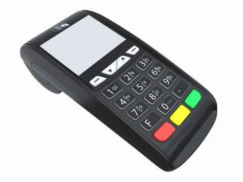 Terminal POS de cart&atilde;o de cr&eacute;dito universal 02 Modelo 3D
