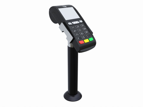Universal Credit Card POS Terminal 02 with Stand Model 3D