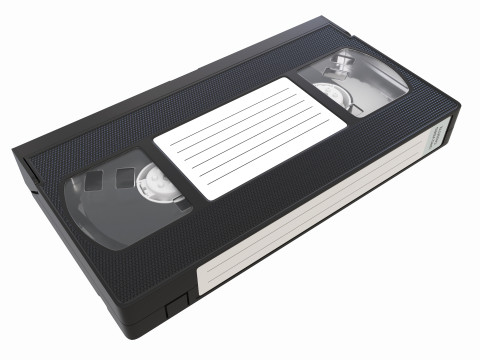 Video VHS cassette with cover Model 3D
