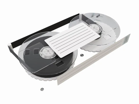 Cassete de v&iacute;deo VHS com capa Modelo 3D