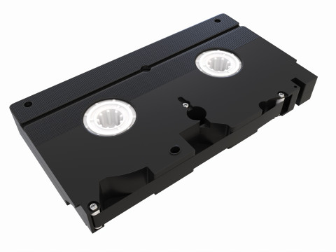 Video VHS cassette with cover Model 3D