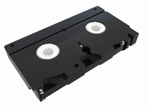 Cassete de v&iacute;deo VHS com capa Modelo 3D