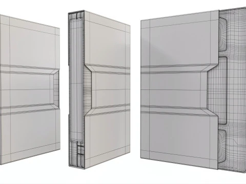 Cassete de v&iacute;deo VHS com capa Modelo 3D
