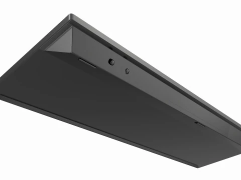 Teclado Inal&aacute;mbrico Reducido Negro Modelo 3D