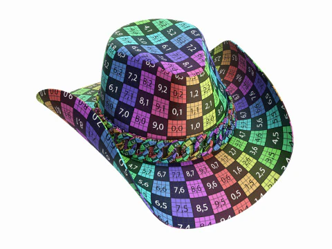 Woman cowboy fabric hat with curved brims 3D Model