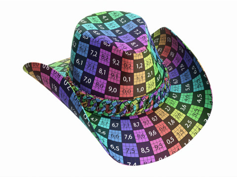 Woman cowboy metallic hat with curved brims 3D Model