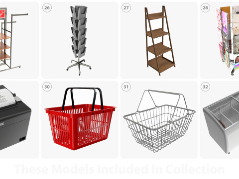 General store items Model 3D