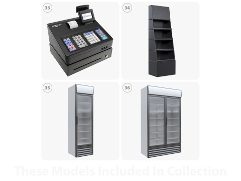 General store items Model 3D