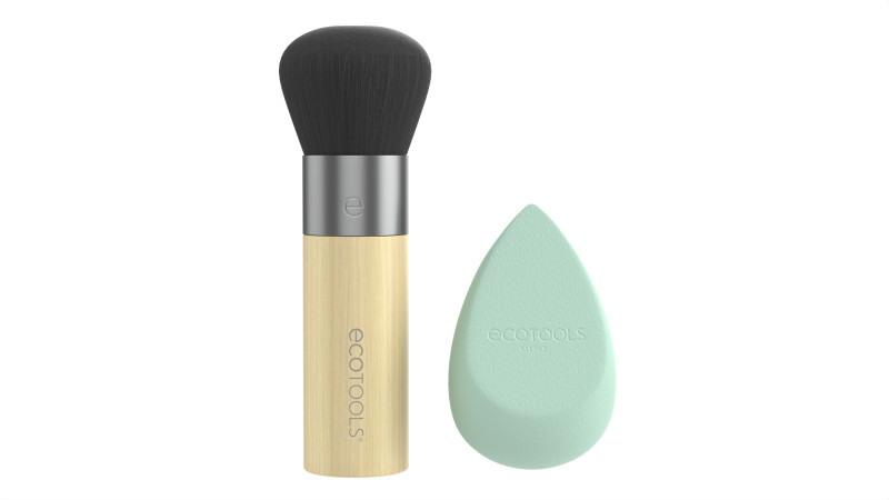 Blend Blur Makeup Brush and Sponge Ecotools 3D Model .c4d .max .obj .3ds .fbx .stl .blend 