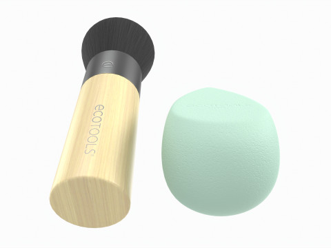 Blend Blur Makeup Brush and Sponge Ecotools 3D Model