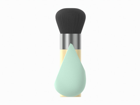 Blend Blur Makeup Brush and Sponge Ecotools 3D Model
