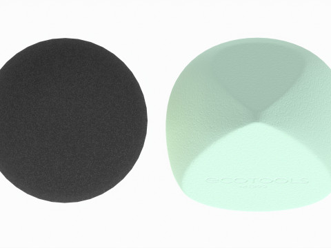 Blend Blur Makeup Brush and Sponge Ecotools 3D Model