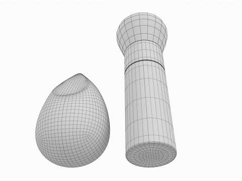 Blend Blur Makeup Brush and Sponge Ecotools 3D Model