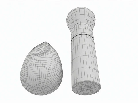 Blend Blur Makeup Brush and Sponge Ecotools 3D Model