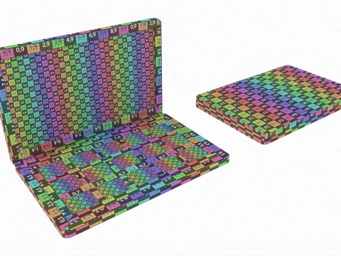 Палітра тіней для повік 15 тіней Natasha Denona 3D Модель