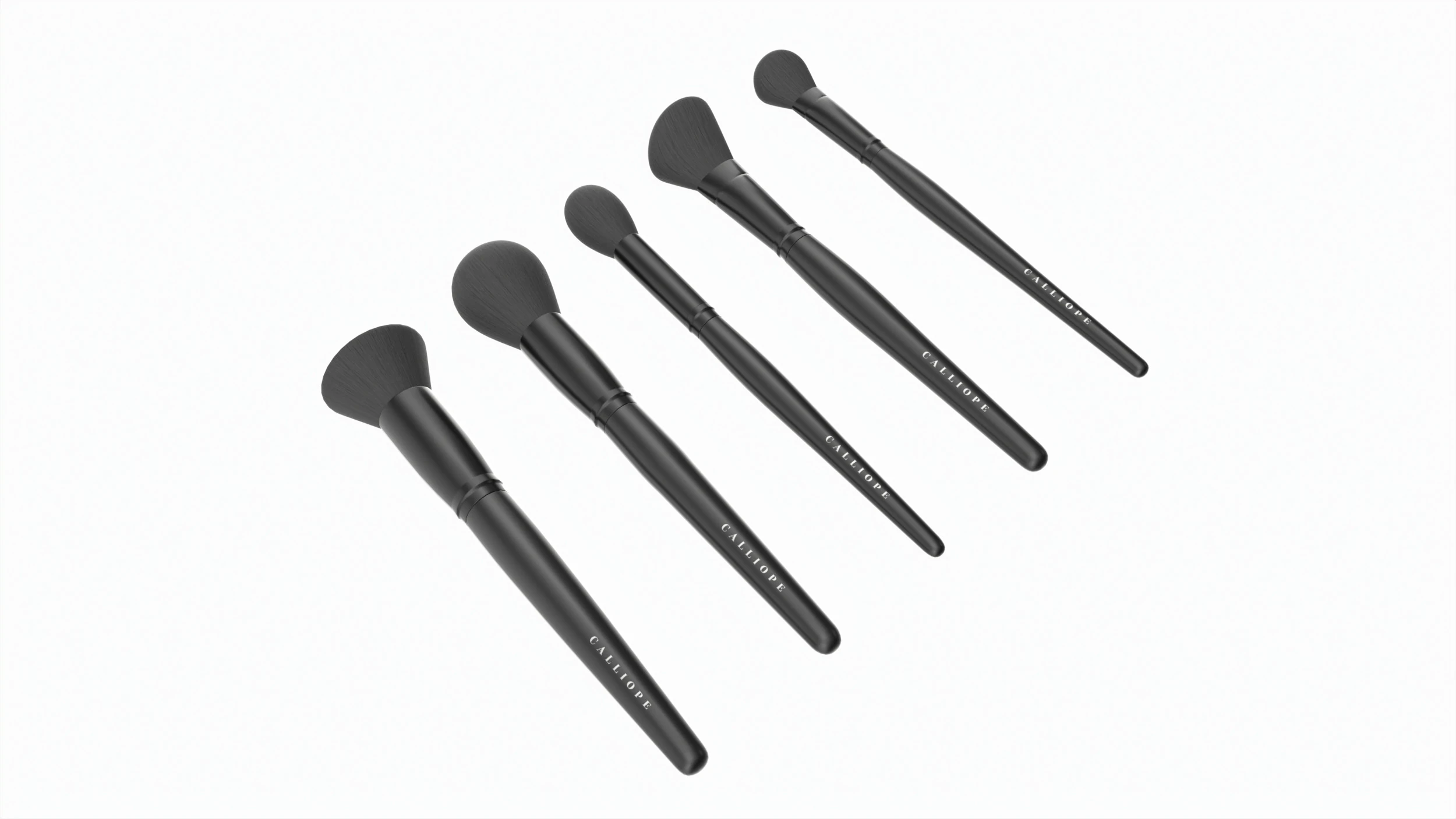 Face Brush Collection 5 Piece 3D Model .c4d .max .obj .3ds .fbx .stl .blend