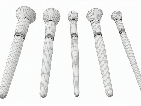 Face Brush Collection 5 Piece 3D Model