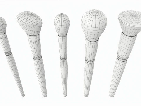 Face Brush Collection 5 Piece 3D Model